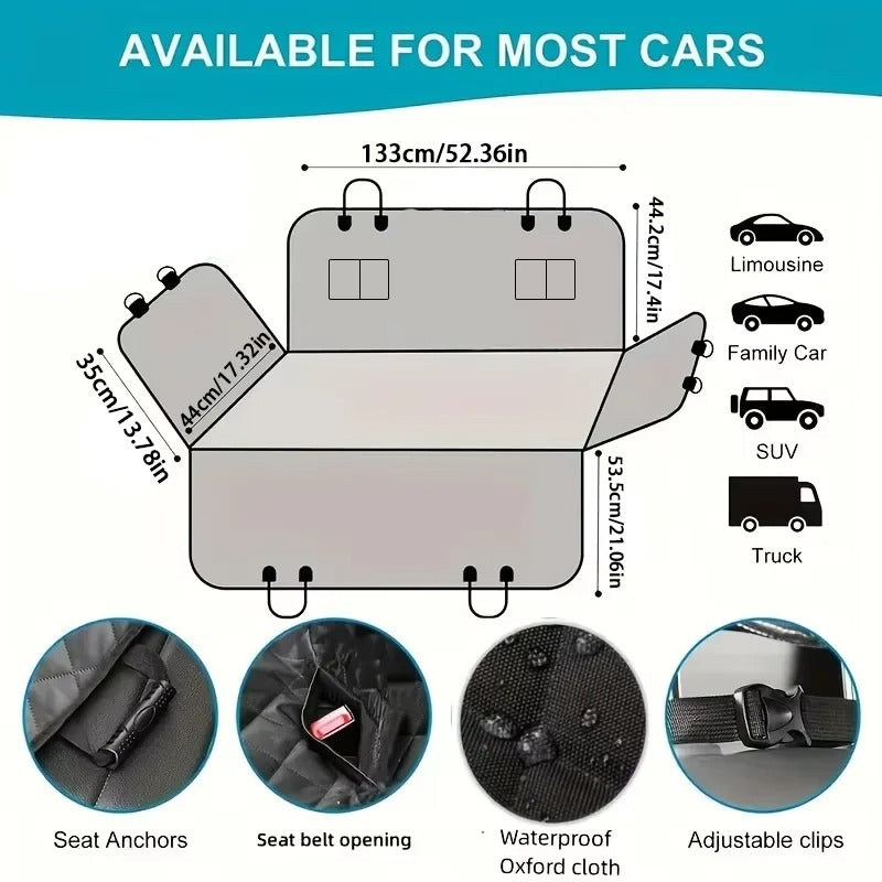 Hamaca de Coche Impermeable Premium para Perros